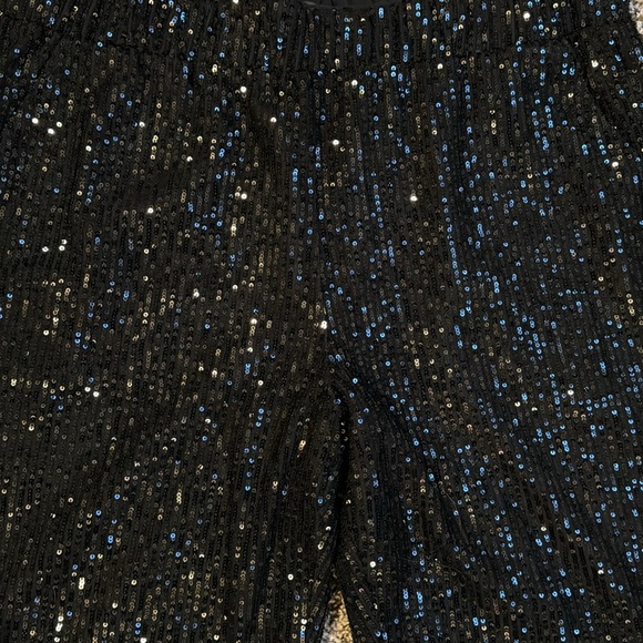LOFT black sequin joggers size L - Picture 4 of 6